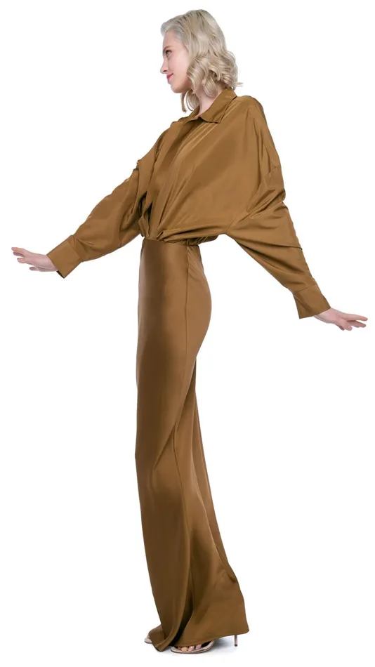 Norma Kamali Bottoms BIAS OBIE SKIRT Woods 8211 Clothing