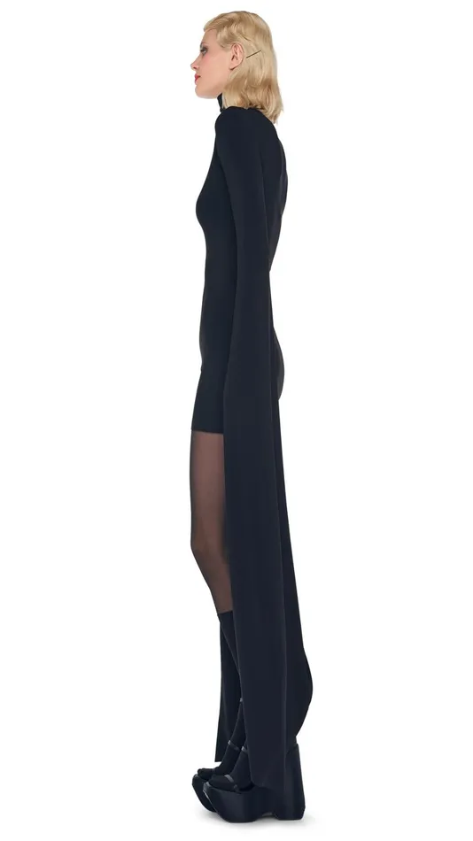 Norma Kamali Bottoms BOOT HIGH PANTY LEGGING Blackblack Mesh 8211 Clothing