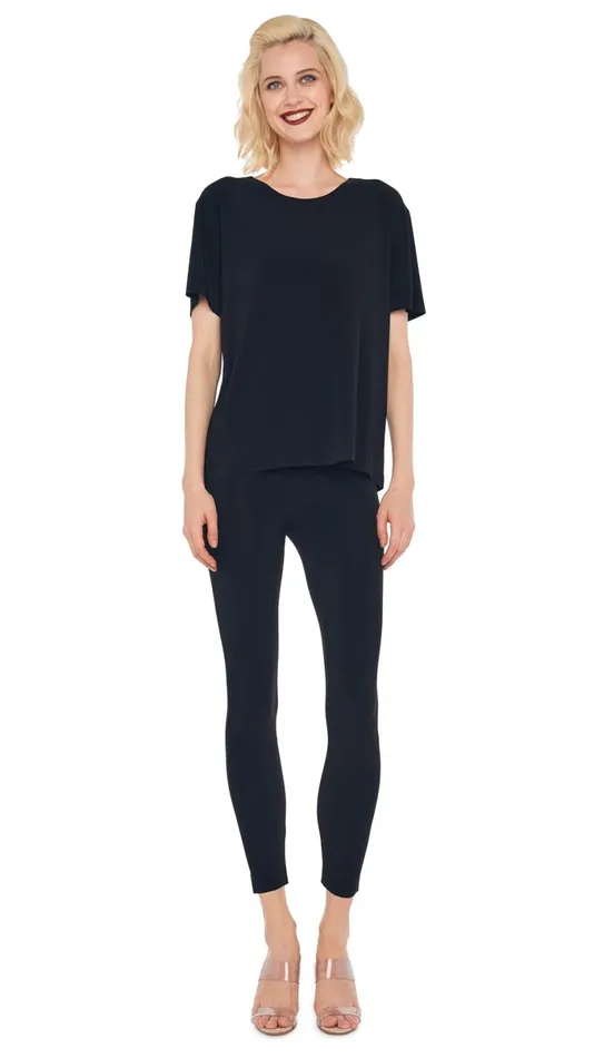 Norma Kamali Bottoms CROPPED LEGGING Black 8211 Clothing
