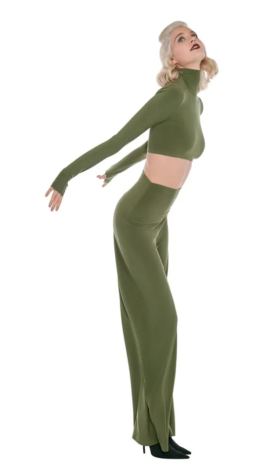 Norma Kamali Bottoms ELEPHANT PANT Military 8211 Clothing