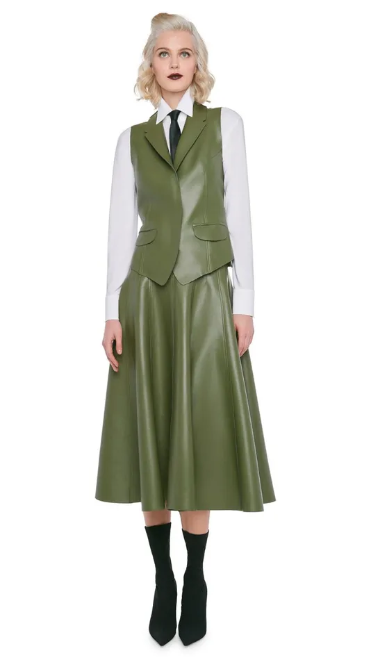 Norma Kamali Bottoms GRACE SKIRT Military 8211 Clothing