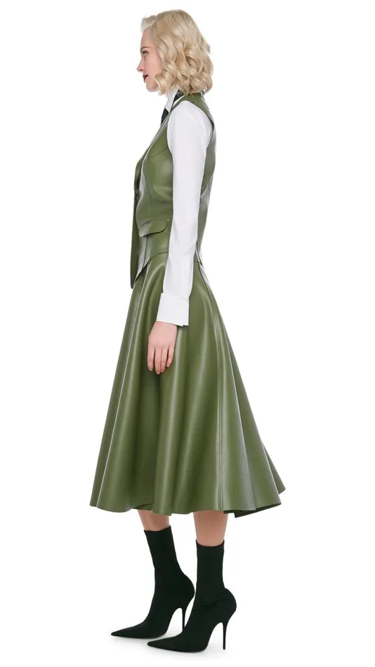 Norma Kamali Bottoms GRACE SKIRT Military 8211 Clothing