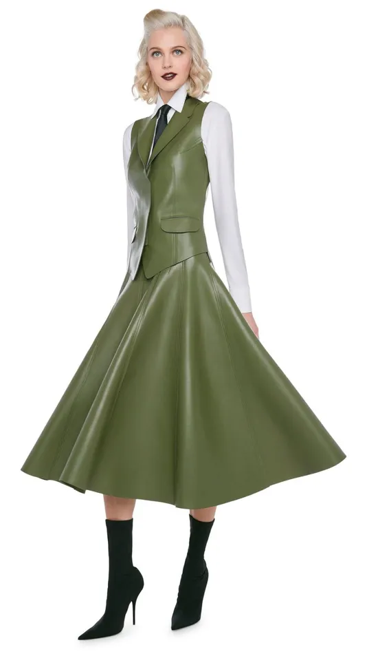 Norma Kamali Bottoms GRACE SKIRT Military 8211 Clothing