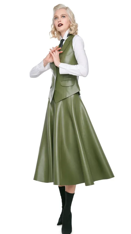 Norma Kamali Bottoms GRACE SKIRT Military 8211 Clothing