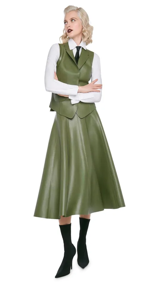 Norma Kamali Bottoms GRACE SKIRT Military 8211 Clothing