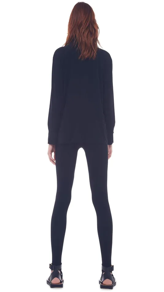 Norma Kamali Bottoms LEGGING WITH FOOTIE Black 8211 Clothing