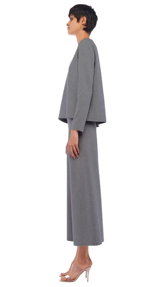 Norma Kamali Bottoms SHORT STRAIGHT LEG PANT Medium Heather Grey 8211 Clothing Norma Kamali Bottoms SHORT STRAIGHT LEG PANT Medium Heather Grey 8211 Clothing