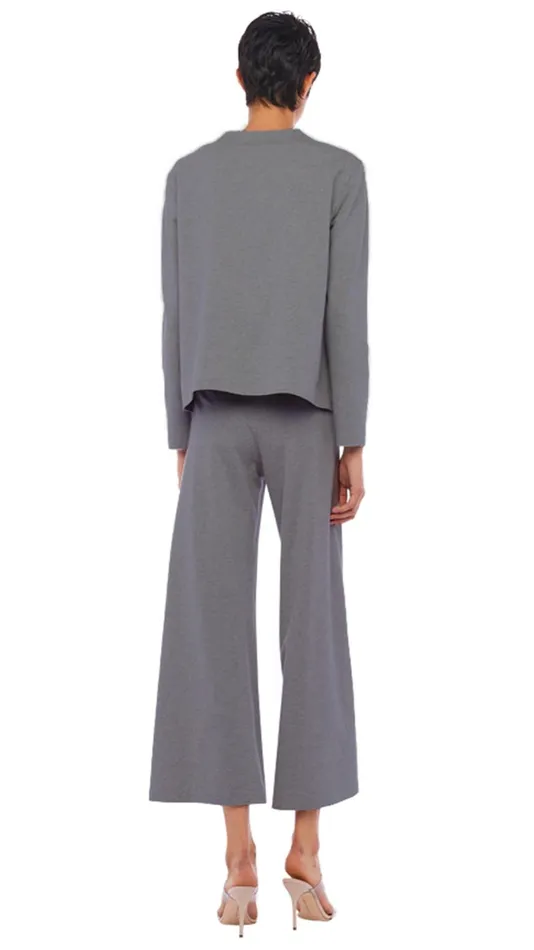 Norma Kamali Bottoms SHORT STRAIGHT LEG PANT Medium Heather Grey 8211 Clothing Norma Kamali Bottoms SHORT STRAIGHT LEG PANT Medium Heather Grey 8211 Clothing