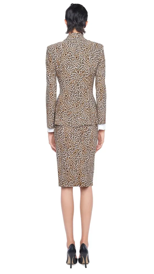 Norma Kamali Bottoms STRAIGHT SKIRT Bb Leopard 8211 Clothing