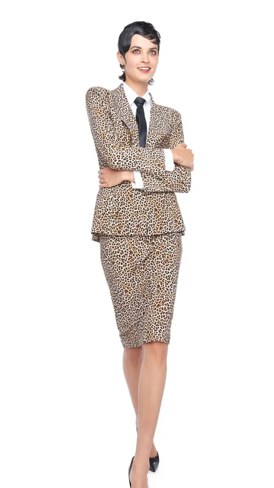 Norma Kamali Bottoms STRAIGHT SKIRT Bb Leopard 8211 Clothing