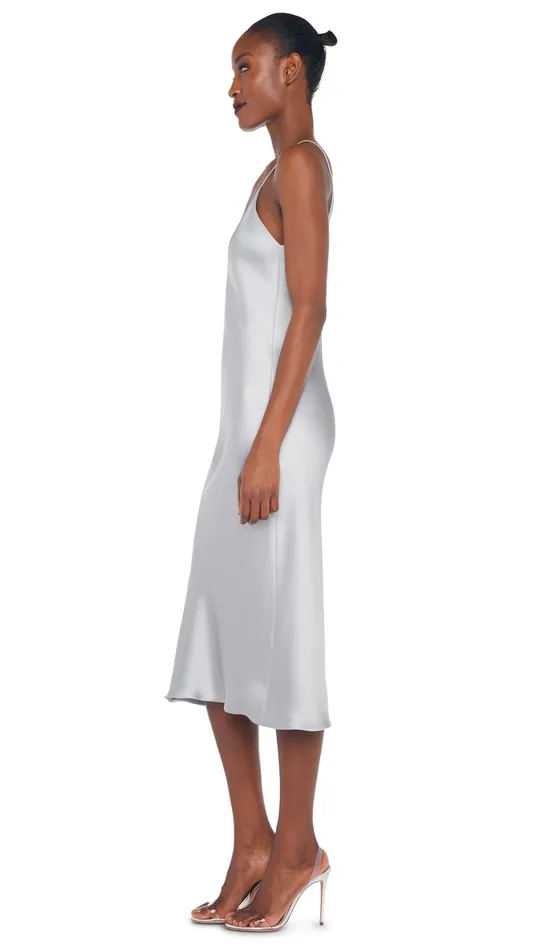Norma Kamali Dresses BIAS SLIP DRESS Silver 8211 Clothing