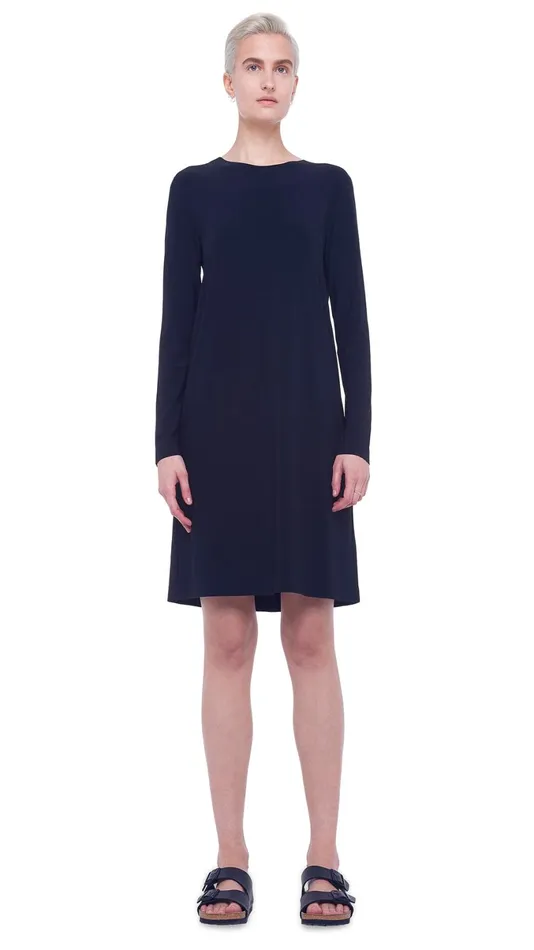 Norma Kamali Dresses CREW DRESS TO KNEE Black 8211 Clothing