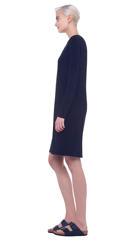 Norma Kamali Dresses CREW DRESS TO KNEE Black 8211 Clothing