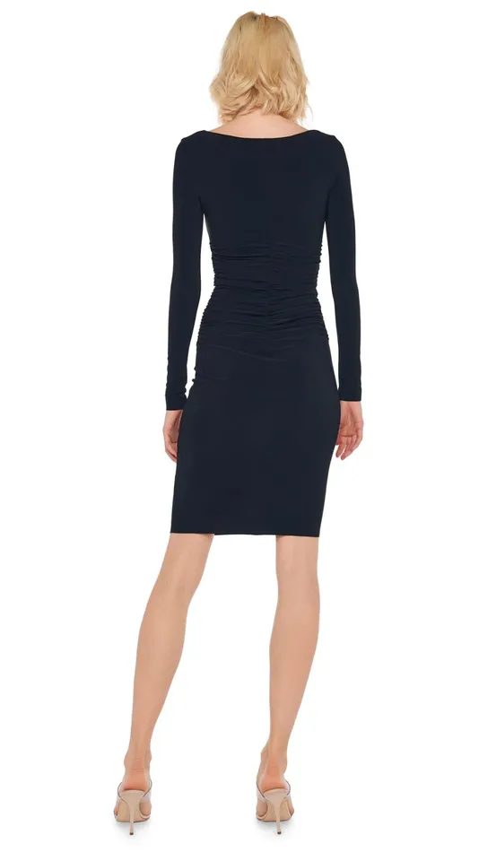 Norma Kamali Dresses SHIRRED WAIST DRESS Black 8211 Clothing