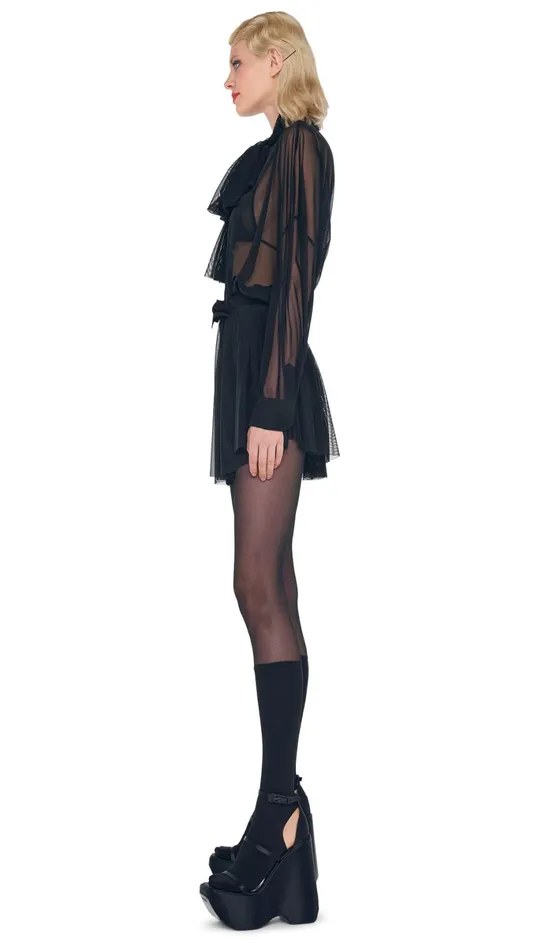 Norma Kamali Dresses SUPER OS BF NK SHIRT MINI DRESS Black 8211 Clothing
