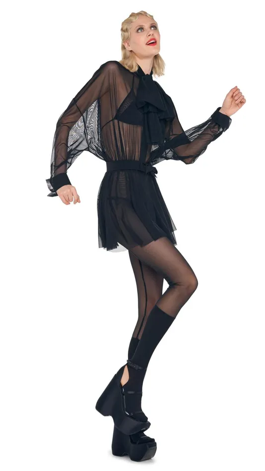 Norma Kamali Dresses SUPER OS BF NK SHIRT MINI DRESS Black 8211 Clothing