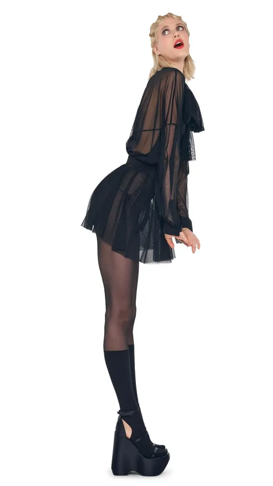 Norma Kamali Dresses SUPER OS BF NK SHIRT MINI DRESS Black 8211 Clothing