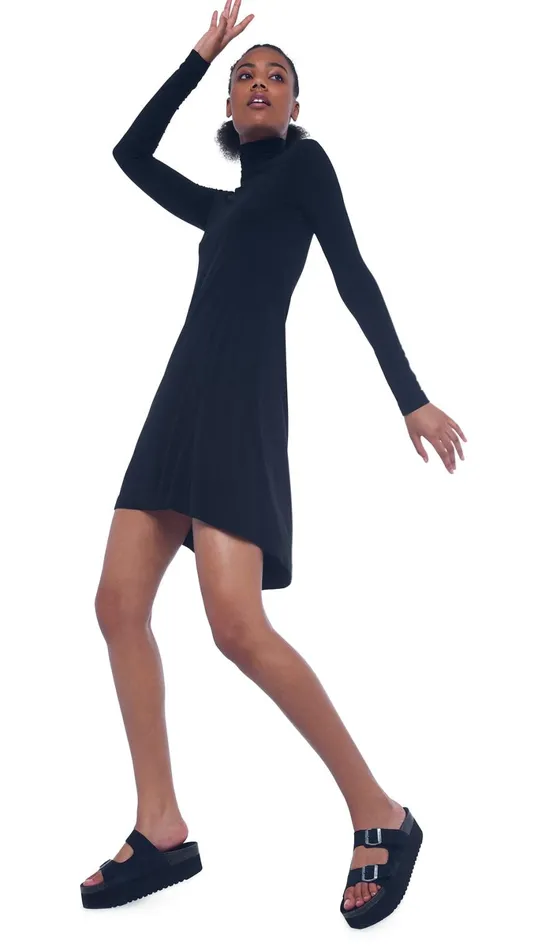 Norma Kamali Dresses TURTLE SWING DRESS Black 8211 Clothing
