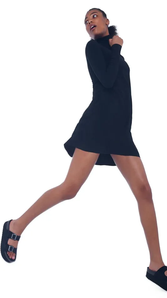Norma Kamali Dresses TURTLE SWING DRESS Black 8211 Clothing