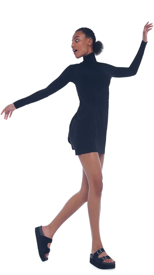 Norma Kamali Dresses TURTLE SWING DRESS Black 8211 Clothing