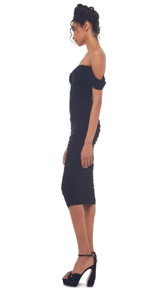 Norma Kamali Dresses WALTER DRESS W WING SLEEVE Black 8211 Clothing