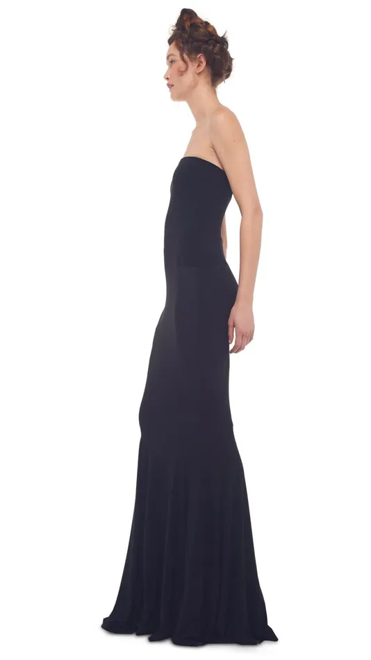 Norma Kamali Dresses WING FISHTAIL GOWN Black 8211 Clothing