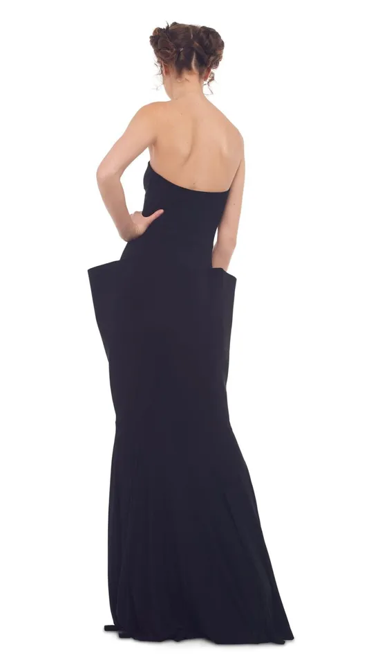 Norma Kamali Dresses WING FISHTAIL GOWN Black 8211 Clothing