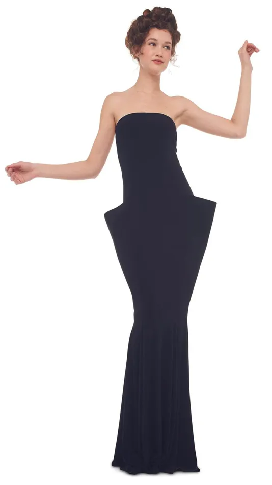 Norma Kamali Dresses WING FISHTAIL GOWN Black 8211 Clothing
