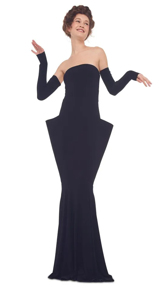 Norma Kamali Dresses WING FISHTAIL GOWN Black 8211 Clothing