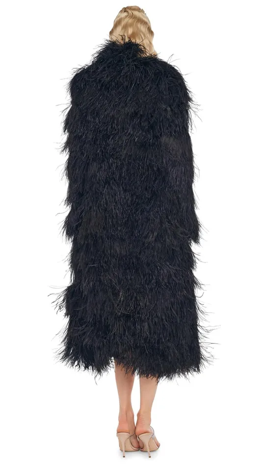 Norma Kamali Jackets ALL OVER FEATHER JACKET Black 8211 Clothing
