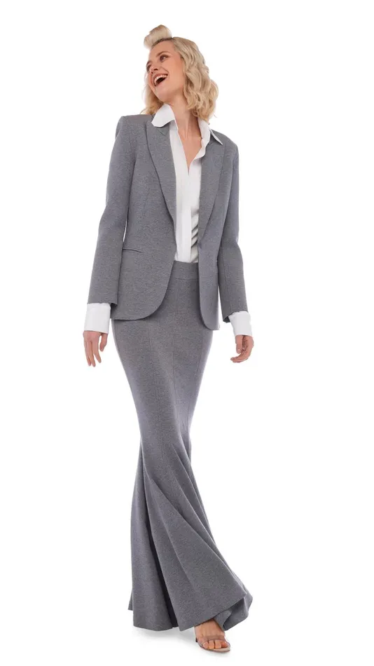 Norma Kamali Jackets CLASSIC SINGLE BREASTED JACKET Medium Heather Grey 8211 Clothing Norma Kamali Jackets CLASSIC SINGLE BREASTED JACKET Medium Heather Grey 8211 Clothing
