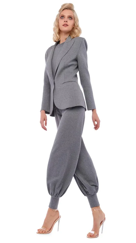 Norma Kamali Jackets CLASSIC SINGLE BREASTED JACKET Medium Heather Grey 8211 Clothing Norma Kamali Jackets CLASSIC SINGLE BREASTED JACKET Medium Heather Grey 8211 Clothing