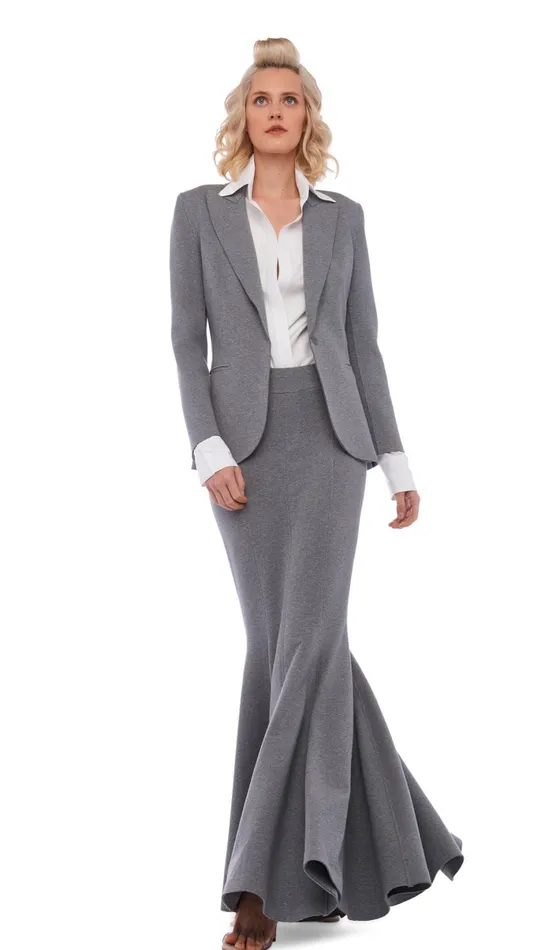 Norma Kamali Jackets CLASSIC SINGLE BREASTED JACKET Medium Heather Grey 8211 Clothing Norma Kamali Jackets CLASSIC SINGLE BREASTED JACKET Medium Heather Grey 8211 Clothing