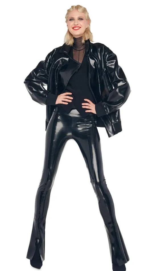 Norma Kamali Jackets OVERSIZED MOTO JACKET Black 8211 Clothing