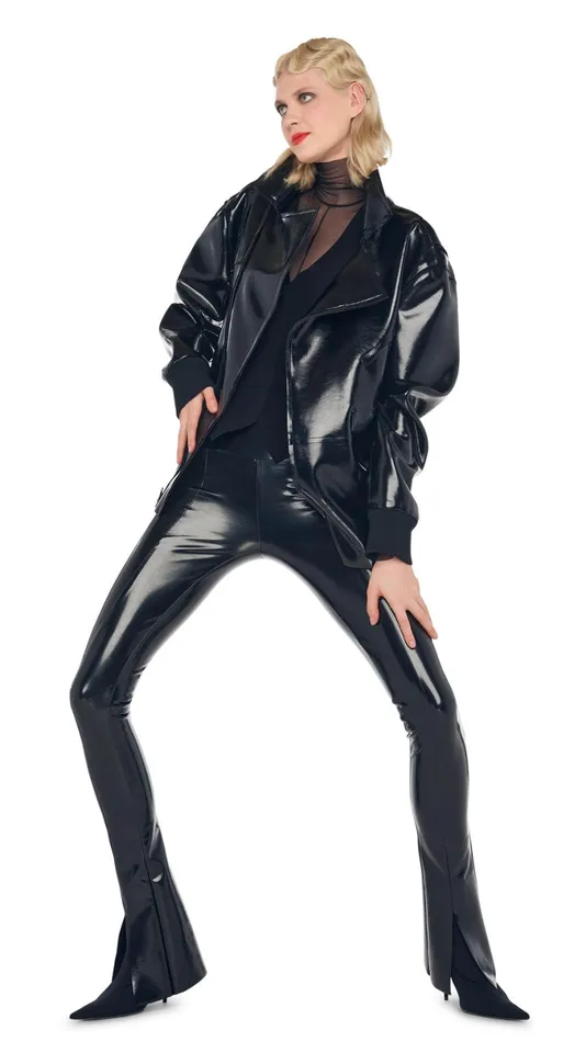 Norma Kamali Jackets OVERSIZED MOTO JACKET Black 8211 Clothing