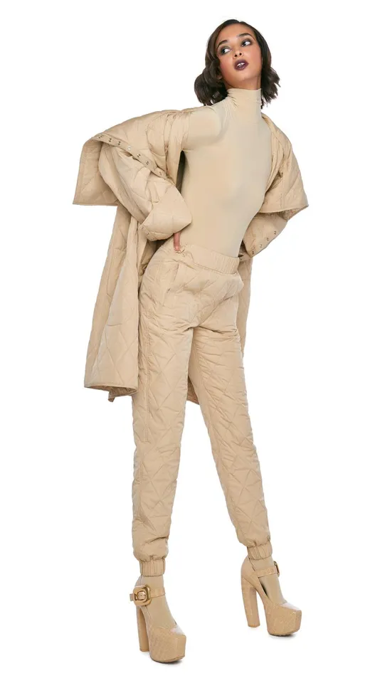 Norma Kamali Jackets OVERSIZED SIDE SNAP JACKET Sand 8211 Clothing