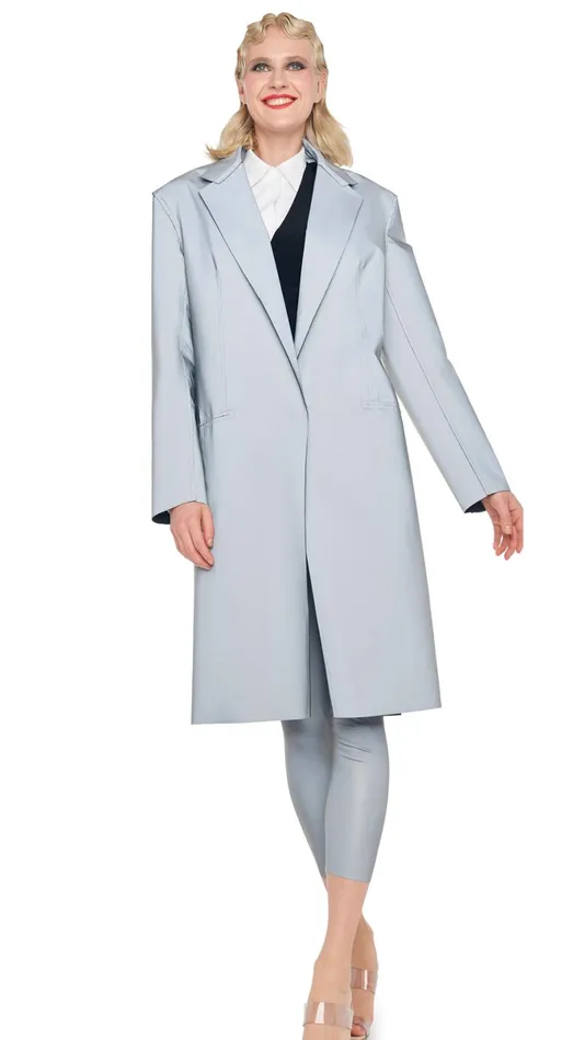 Norma Kamali Jackets OVERSIZED SINGLE BREASTED JACKET Grey 8211 Clothing
