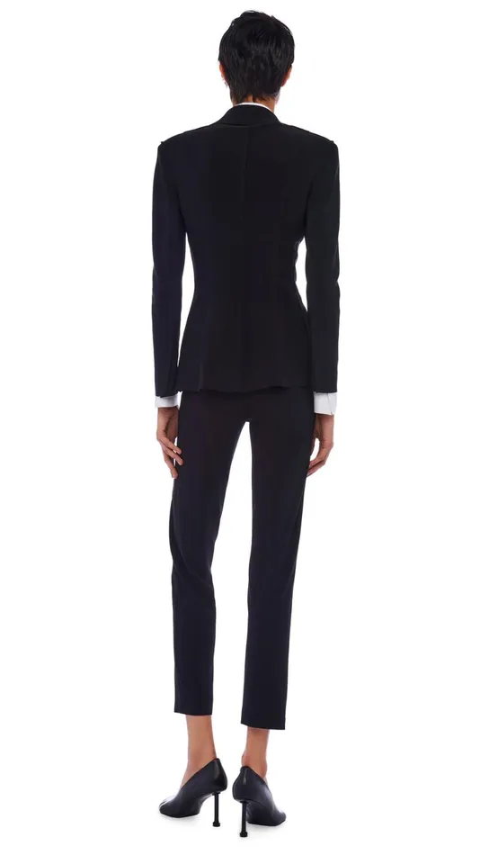 Norma Kamali Jackets SINGLE BREASTED BOY FIT JACKET Black 8211 Clothing