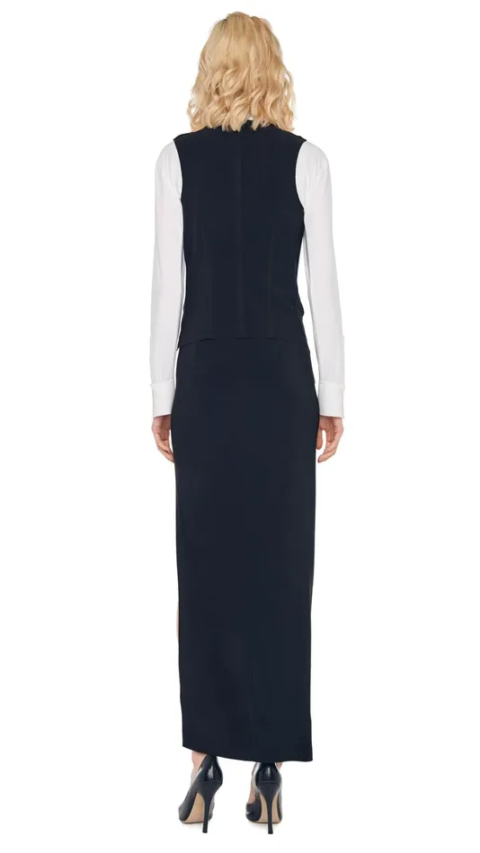Norma Kamali Jackets VEST WITH LAPEL Black 8211 Clothing