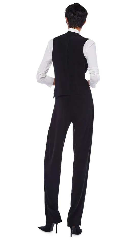 Norma Kamali Jackets VEST WITH LAPEL Black 8211 Clothing
