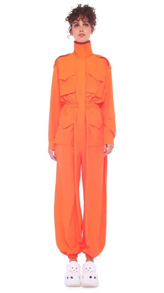 Norma Kamali Jumpsuits OS TURTLE CARGO JUMPSUIT Sos 8211 Clothing