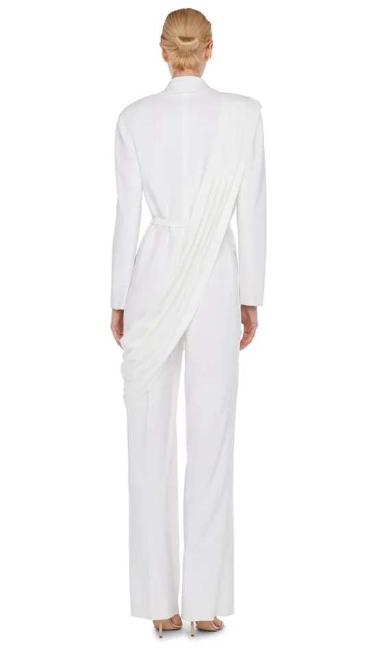 Norma Kamali Jumpsuits SB STRAIGHT LEG JUMPSUITMEDIUM DRAPE Snow Whitesnow White 8211 Clothing Norma Kamali Jumpsuits SB STRAIGHT LEG JUMPSUITMEDIUM DRAPE Snow Whitesnow White 8211 Clothing