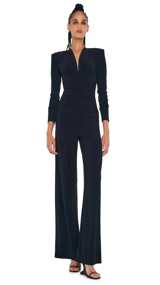 Norma Kamali Jumpsuits SHOULDER PAD JUMPSUIT Black 8211 Clothing