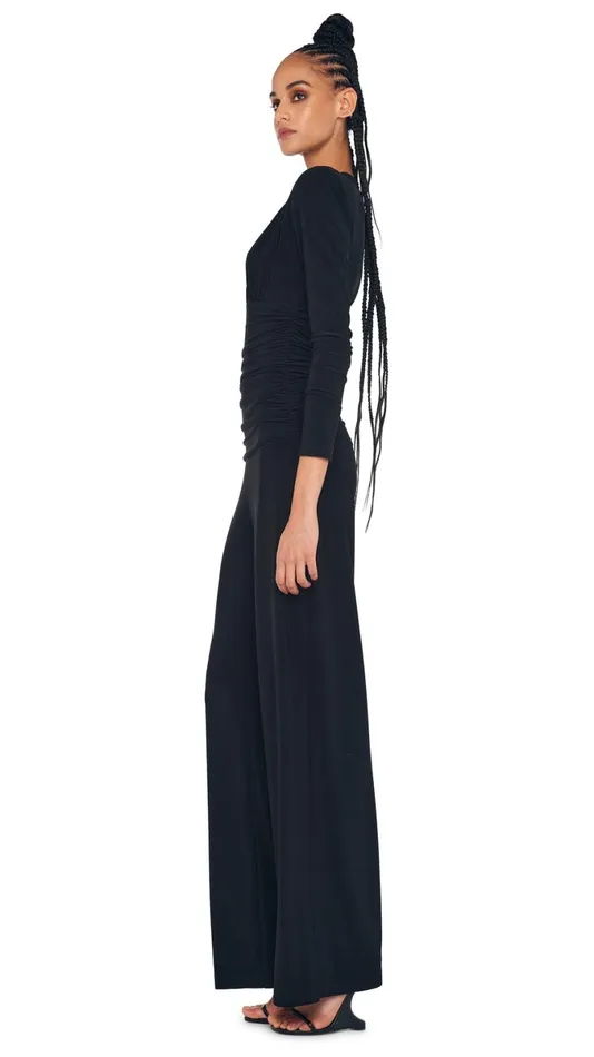 Norma Kamali Jumpsuits SHOULDER PAD JUMPSUIT Black 8211 Clothing