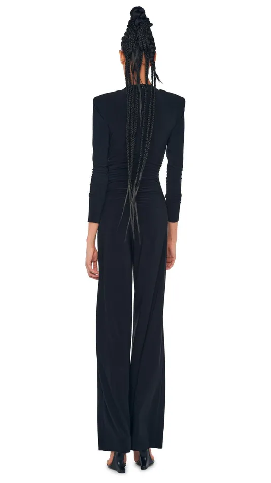 Norma Kamali Jumpsuits SHOULDER PAD JUMPSUIT Black 8211 Clothing