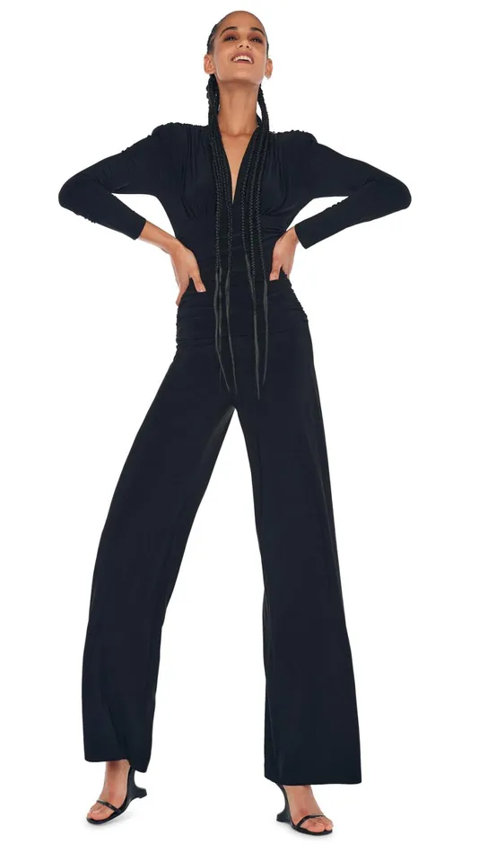 Norma Kamali Jumpsuits SHOULDER PAD JUMPSUIT Black 8211 Clothing