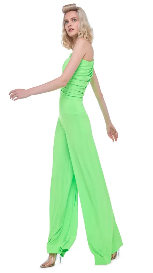 Norma Kamali Swimwear ELEPHANT PANT Neon Green 8211 Clothing