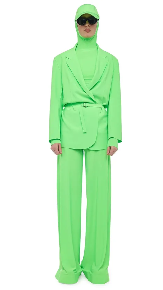 Norma Kamali Swimwear ELEPHANT PANT Neon Green 8211 Clothing