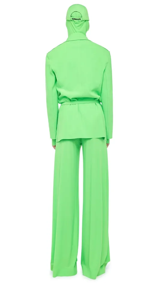 Norma Kamali Swimwear ELEPHANT PANT Neon Green 8211 Clothing