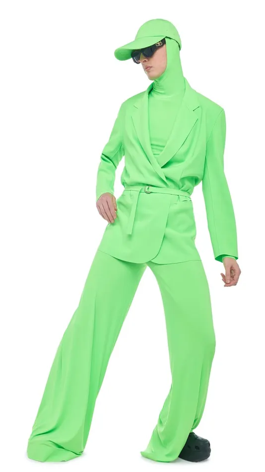 Norma Kamali Swimwear ELEPHANT PANT Neon Green 8211 Clothing